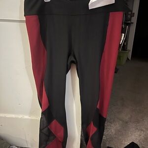 Avia Black and Red Leggings